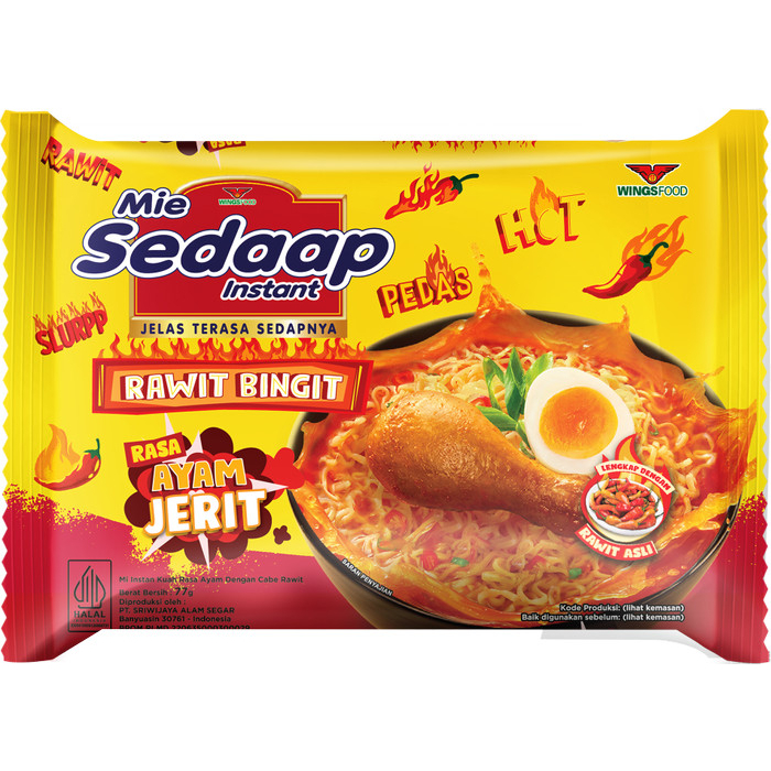 

PAKET ISI 5 MIE SEDAAP RAWIT BINGIT RASA AYAM JERIT @77gr