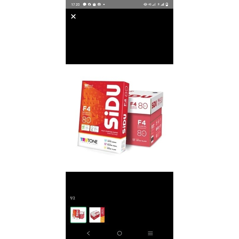 kertas HVS f4 sidu 80gsm
