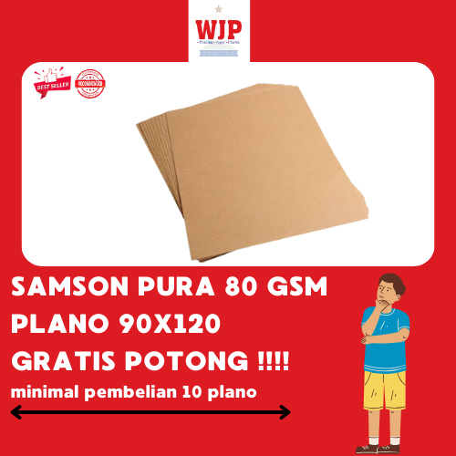 

KERTAS KRAFT SAMSON PURA 80 GSM 90X120, F4, A4