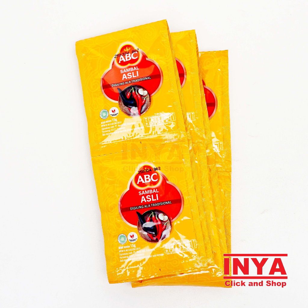 

ABC Saos Sambal Asli Kemasan Sachet 1 Pack 10x15gr - Sauce