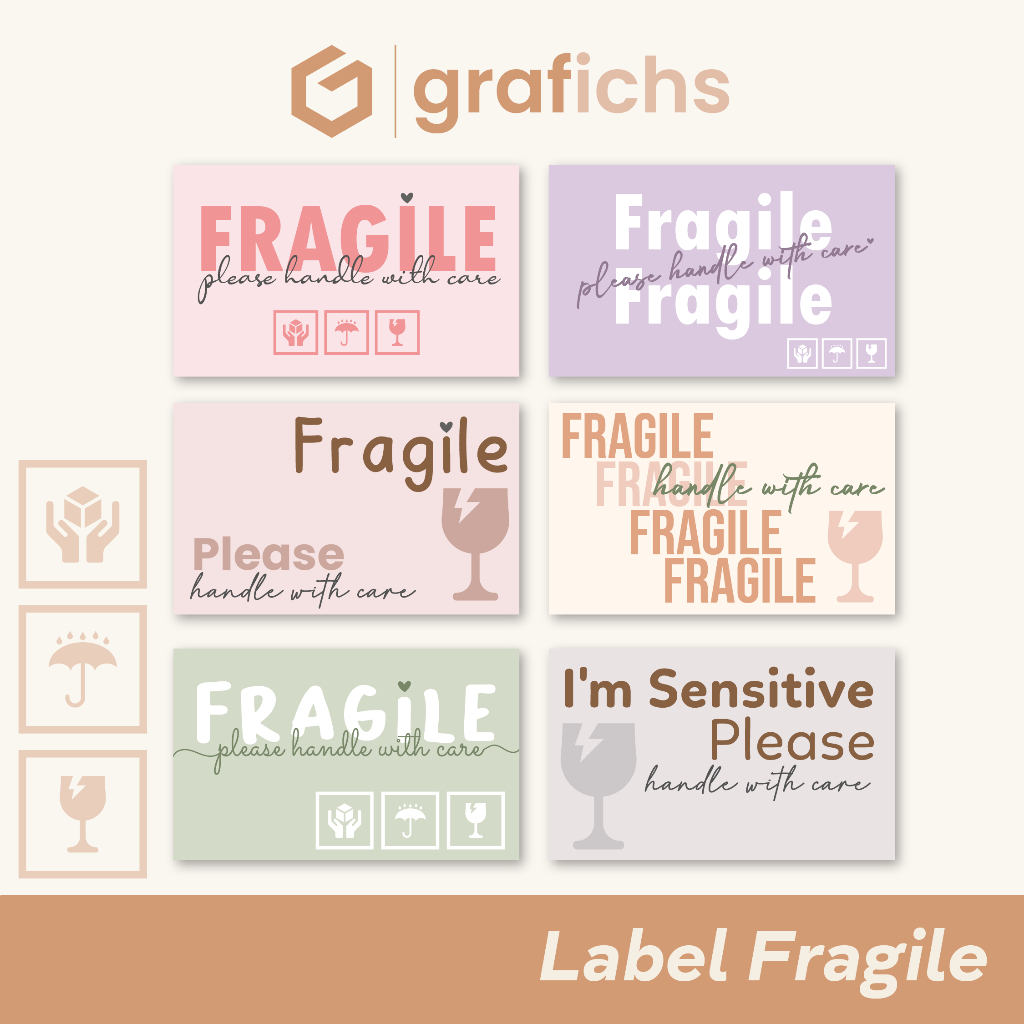 

Stiker Fragile Premium Aesthetic FG07 - FG12 by Grafichs