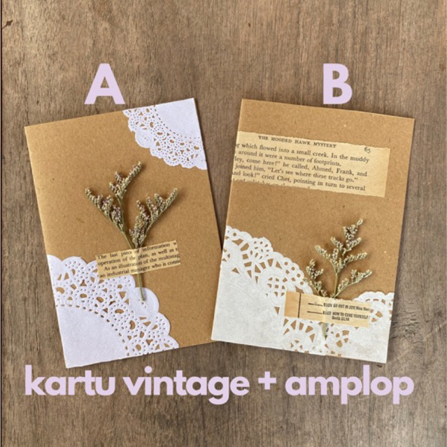 

KARTU UCAPAN A6 + AMPLOP VINTAGE 11x16cm