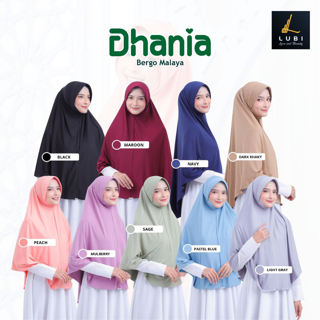 KHIMAR LUBI TERBARU DHANIA BERGO MALAYA