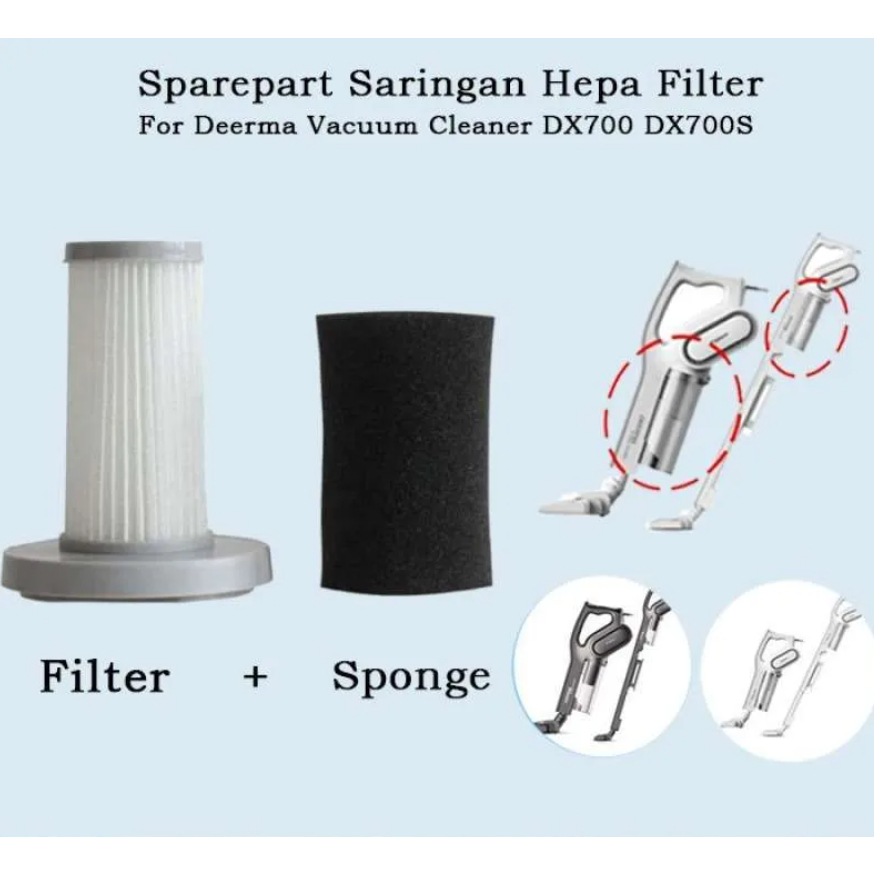 Hepa Filter Deerma Vacum Cleaner Derma DX810 DX700S Part Saringan Debu