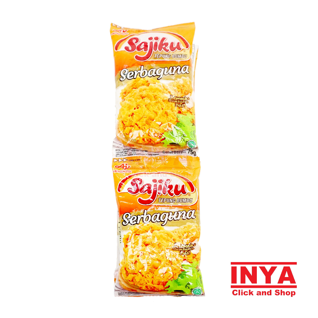 

Sajiku Tepung Bumbu Serbaguna 1 Renceng 10x75gr - Seasoned Flour