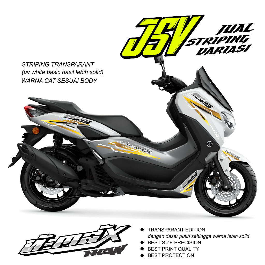 Striping NMAX NEW Transparan UV Solid Stiker NMAX 155 2023 Variasi