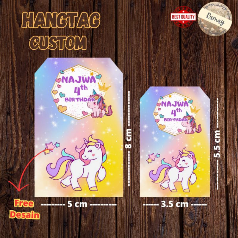 HANGTAG CUSTOM MURAH/HANGTAG ULTAH/HANGTAG BAJU/HANGTAG SOUVENIR/LABEL GANTUNG/HANGTAG TERLARIS