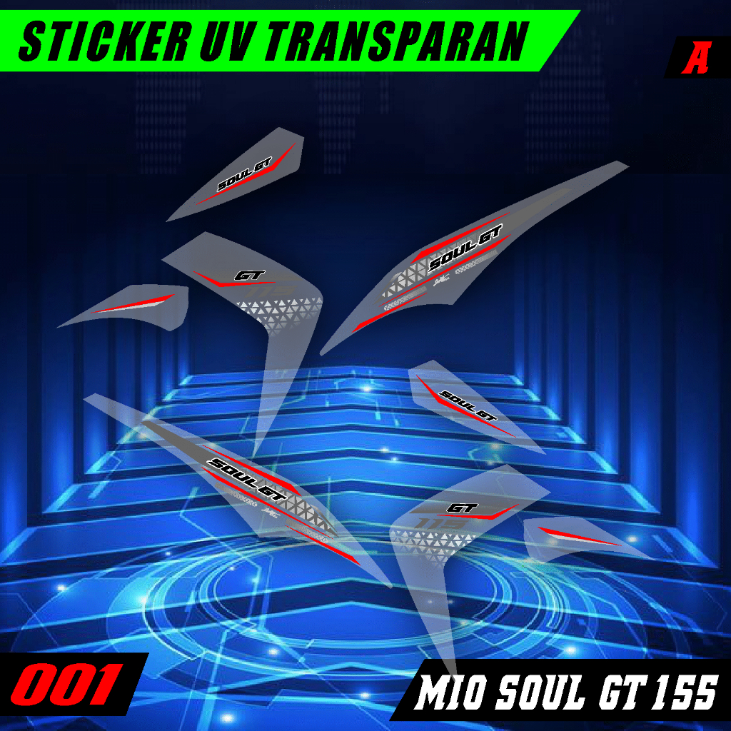 Stiker Transparan Mio Soul GT 115 - Stiker Striping Variasi Mio Soul GT Transparan