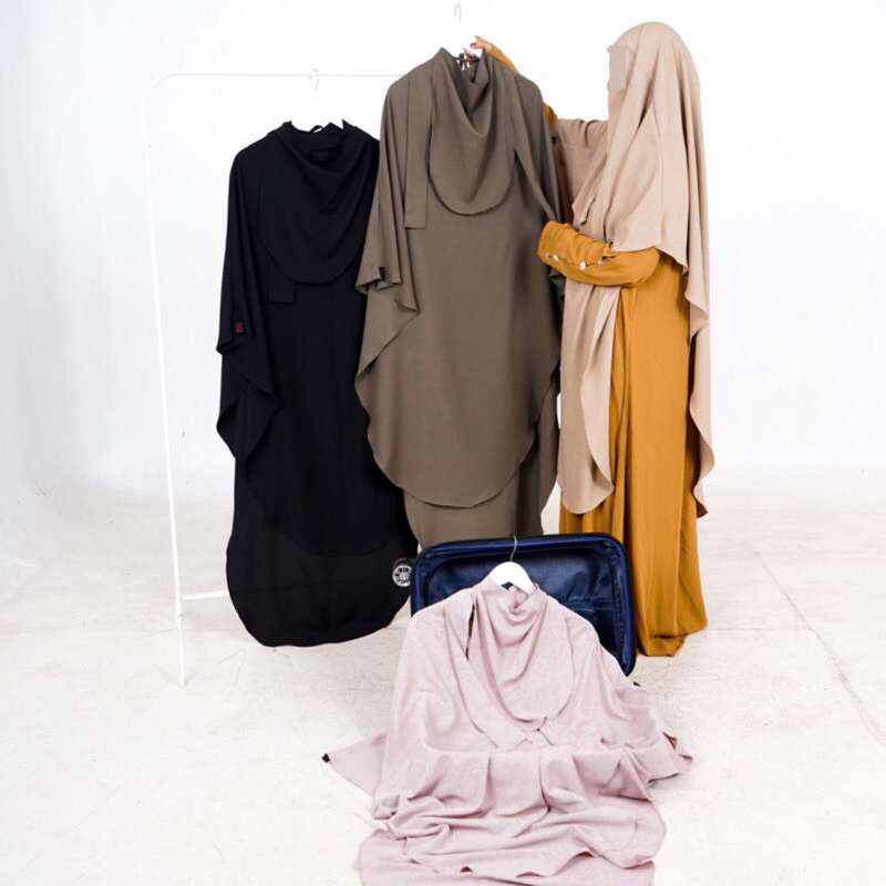 French Khimar Long Marina NRF hijab bukan aljenna elmadina