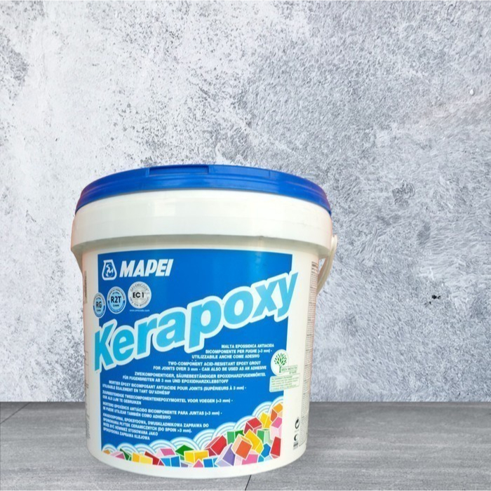 Semen Pengisi Nat Keramik/Mosaic - Mapei Kerapoxy Italy (Silver Grey)