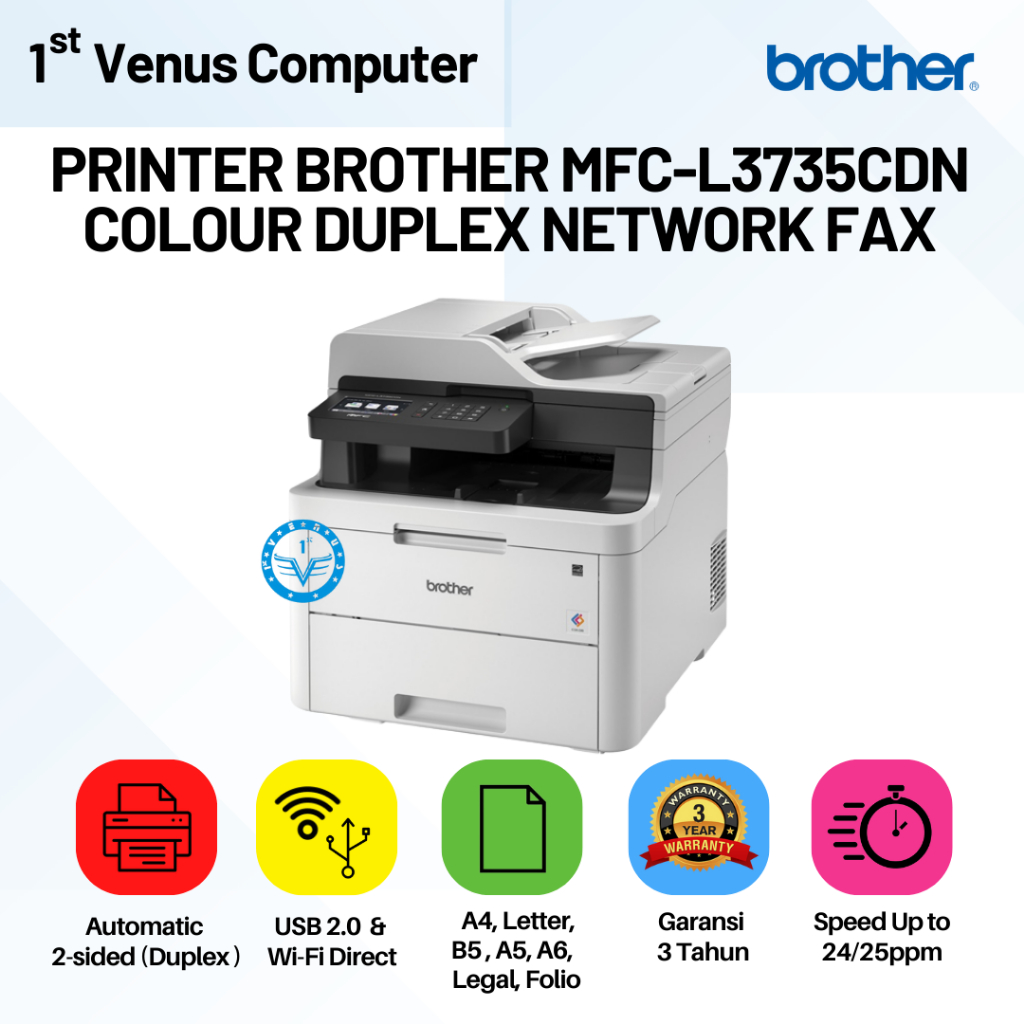 Printer Brother MFC-L3735CDN Colour Duplex Network Fax / MFC-3735cdn