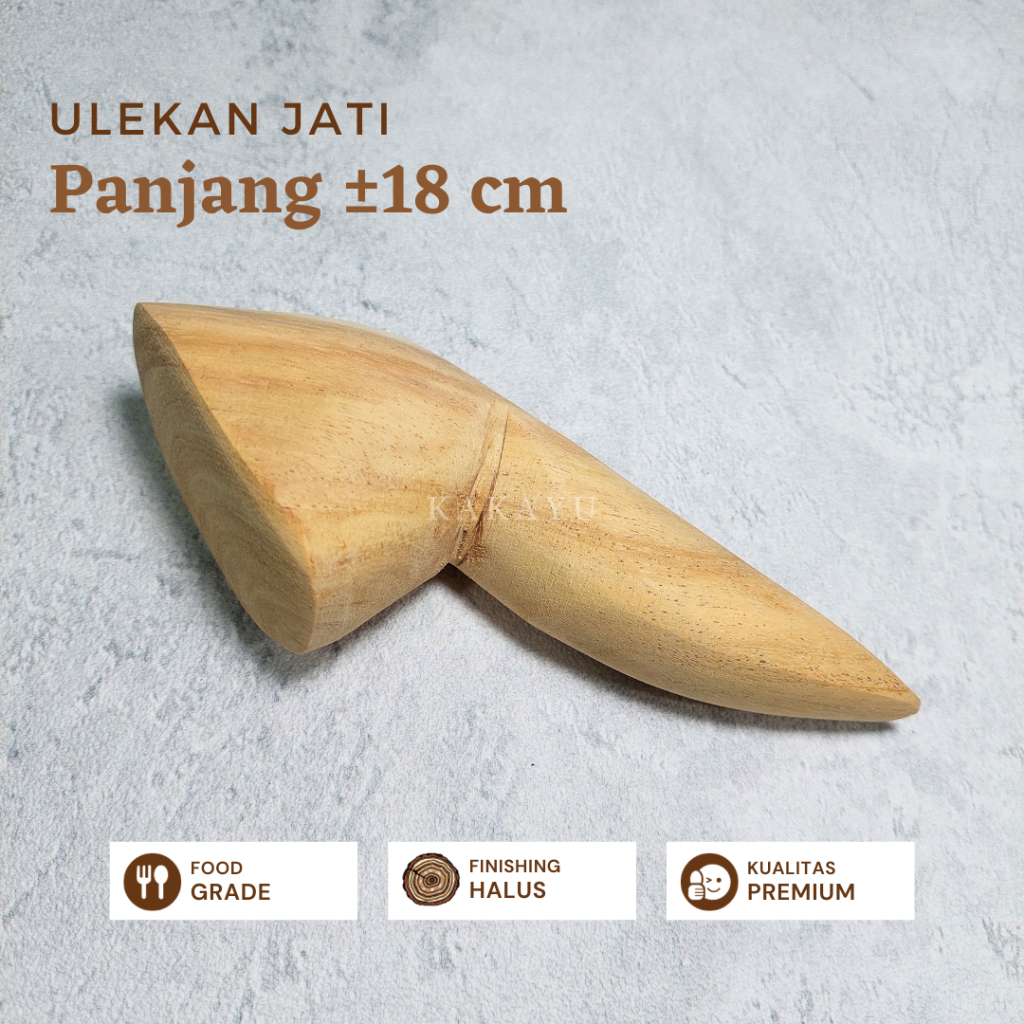Ulekan Jati Sedang / Ulekan Kayu Jati / Ulekan Premium