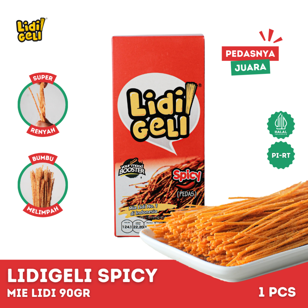 

Lidi Geli - Mie Lidi Rasa Spicy 90gr