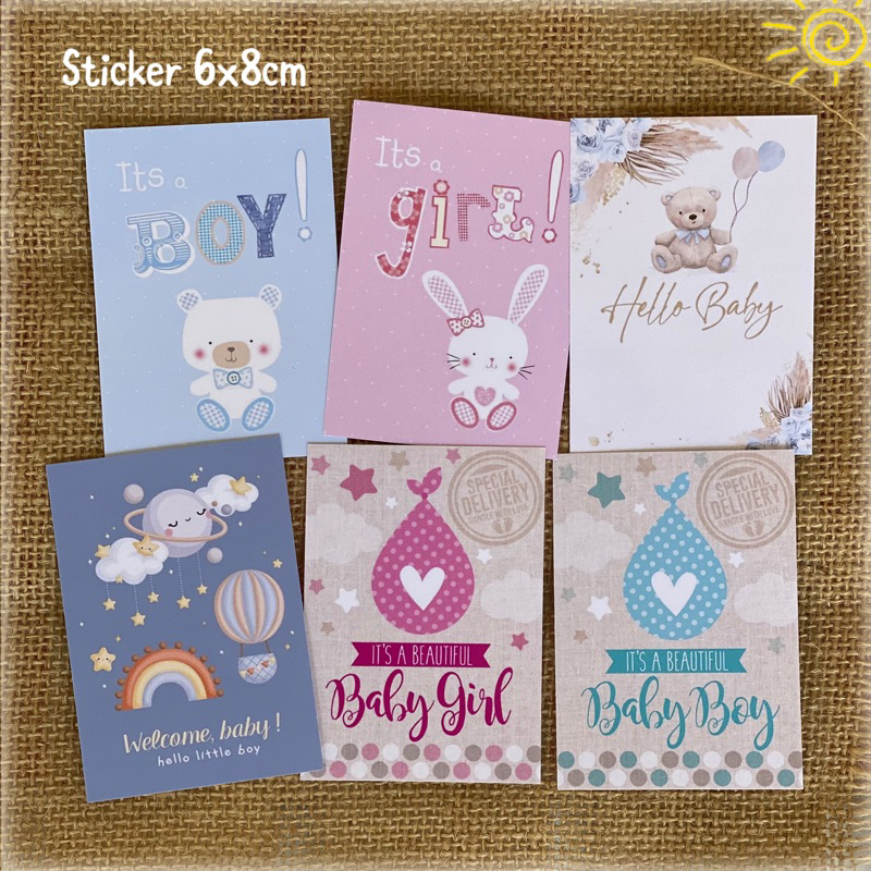 

1pcs sticker hampers welcome baby / sticker welcome baby boy baby girl / sticker menyambut kelahiran