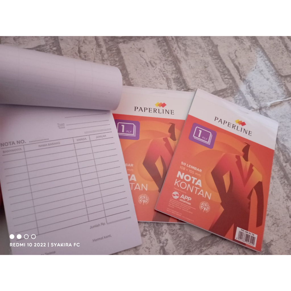 

Nota Kontan Paperline Kecil 1 Ply || Nota paperline 1 Ply 50 Lembar