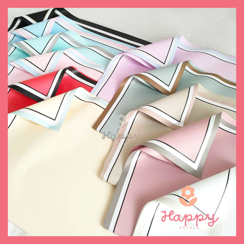 

Flower Wrapping Double Frame Cellophane Waterproof Florsit Wrap Kertas Buket Bunga