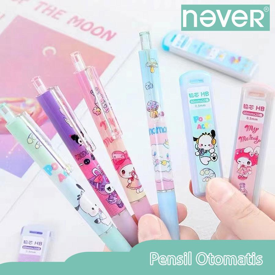 

Never Official - Pensil Isi Ulang Mekanik 0.5 / Mechanical Pencil Cute / Pensil Isi Ulang