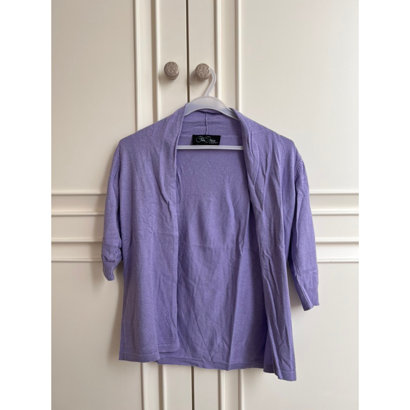 Cardigan rajut wanita Ungu Muda all size