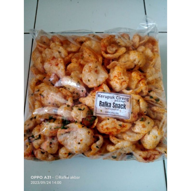 

kerupuk cireng pedas orijinal 500 gram