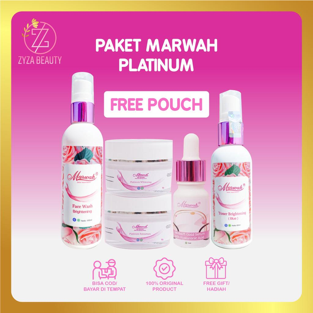 Marwah skincare paket platinum untuk mengglowingkan