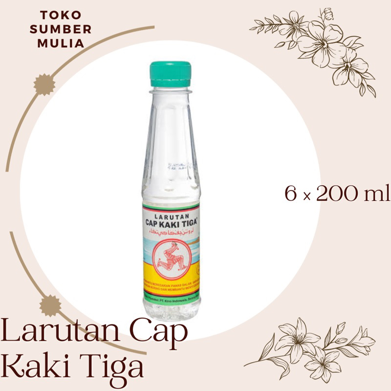 

Larutan Cap Kaki Tiga Botol 200 ml 1 krat isi 6