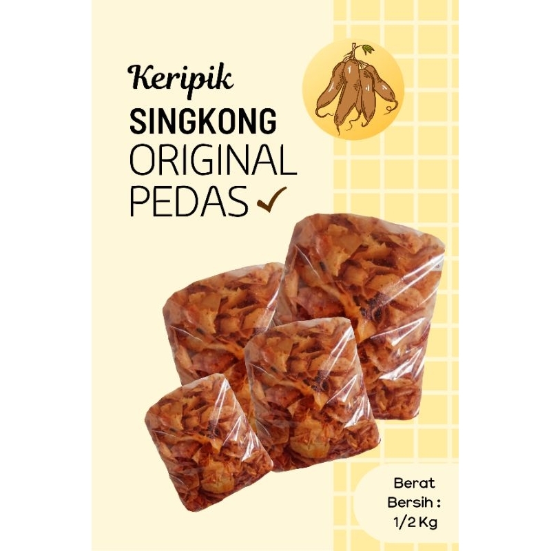 

Keripik Singkong Original Pedas 1/2 Kg