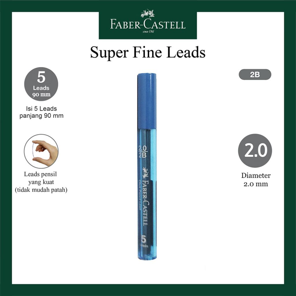 

RK Refill Isi Pensil Mekanik 2B Lead Faber Castell 2.0 mm Per Box