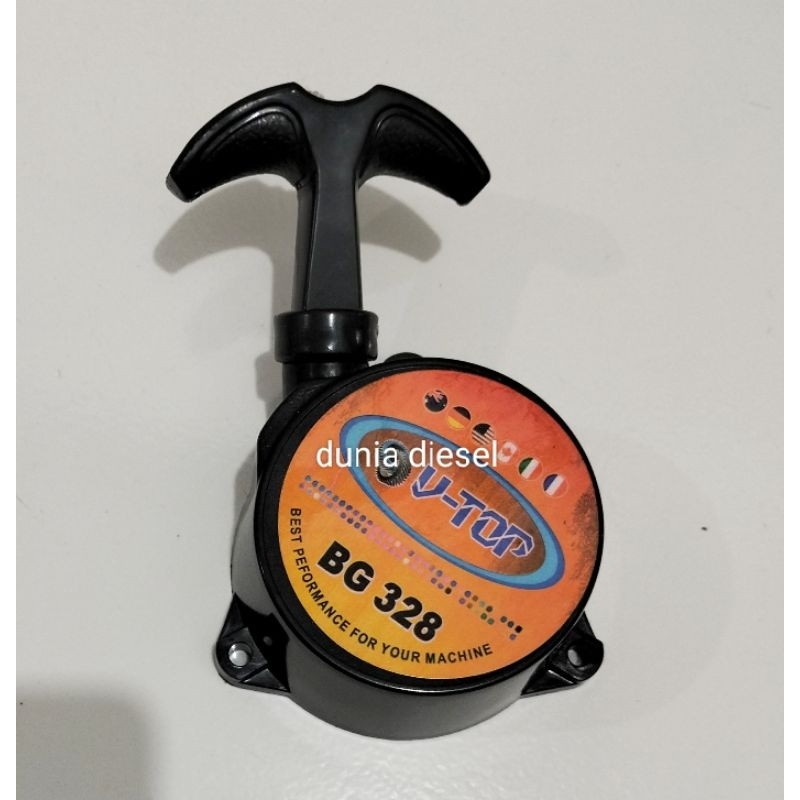 engkol 328 mesin potong rumput 4 kaki 3 lubang baut recoil starter brush cutter tarikan engkol