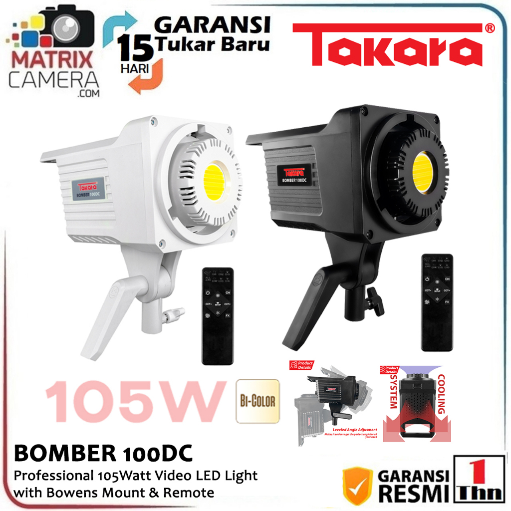 Takara BOMBER 100DC Professional 105W Bi-Color Video LED Light