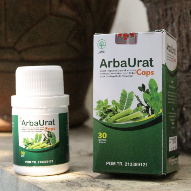 ArbaUrat Herbal (Gold) 3 Caps - Obat Herbal Asam Urat / Pereda Nyeri Sendi dan Rematik - BPOM