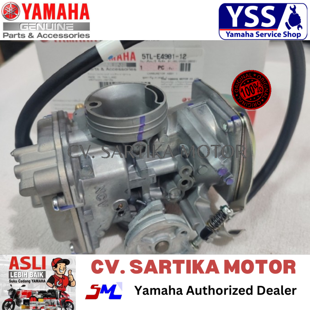 KABURATOR ASSY MIO OLD SPORTY / CARBURETOR ASSY 1 (5TL6) / 5TL-E4901-12