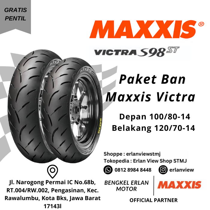 Ban Maxxis ring 14 paket maxxis Victra 100/80/14 &amp; 120/70/14 PCX VARIO
