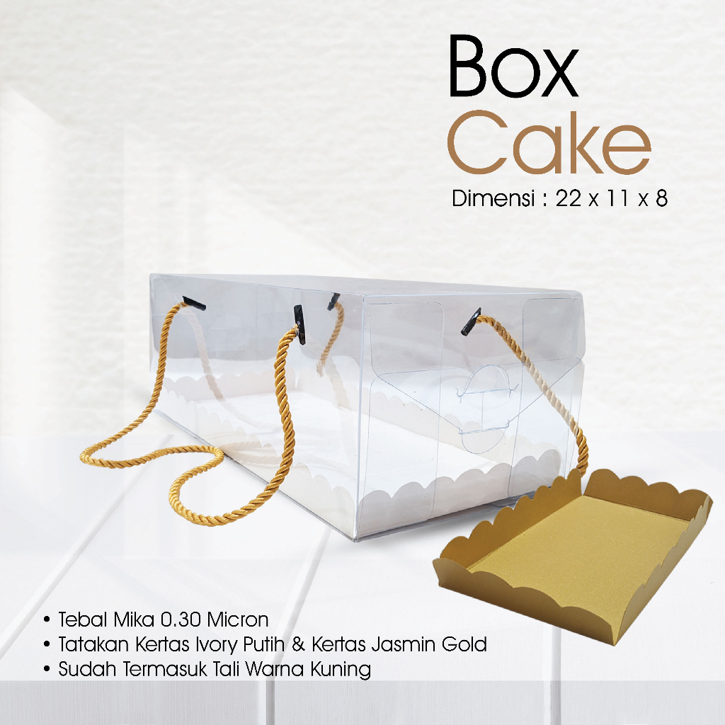 

Kotak Mika Kemasan Kue / Cake Uk. 22 x 11 x 8