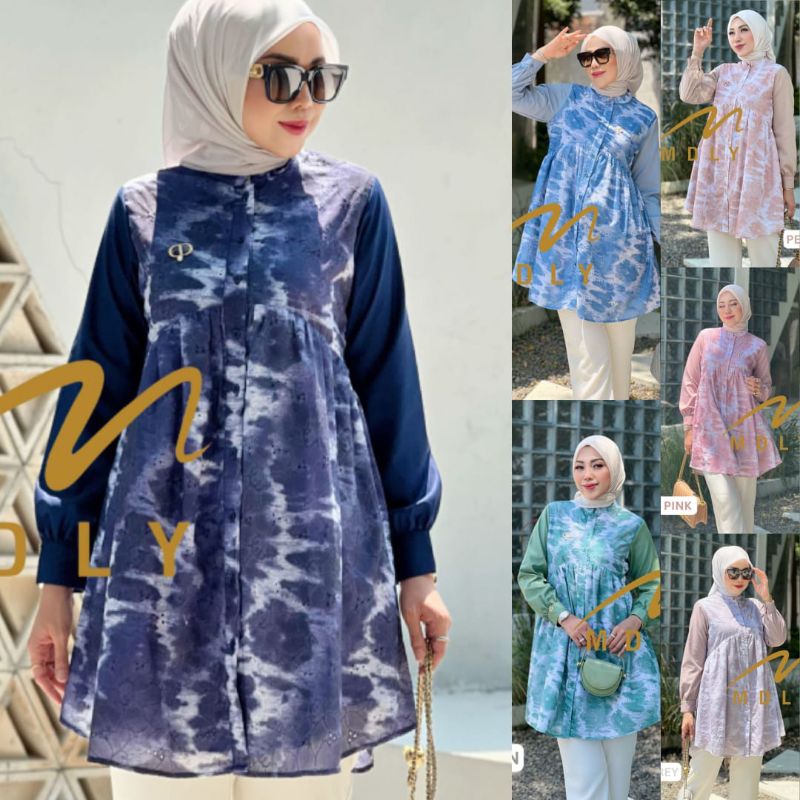 MDLY  Baju Atasan Tunik Wanita Helua Tunik By Mdly.