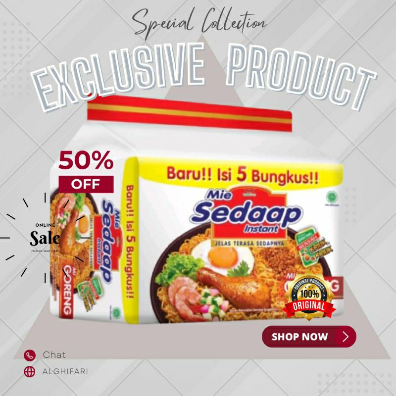 

Sedaap Mie Instant Goreng 5 x 90 g Jatim madiun