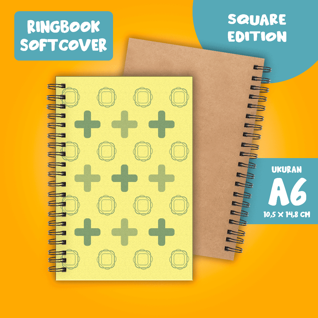

(BELI 6 GRATIS 1)Buku Tulis Catatan buku notebook buku diary Notebook Ring Spiral A6 60 Lembar koleksi gambar Square part 1