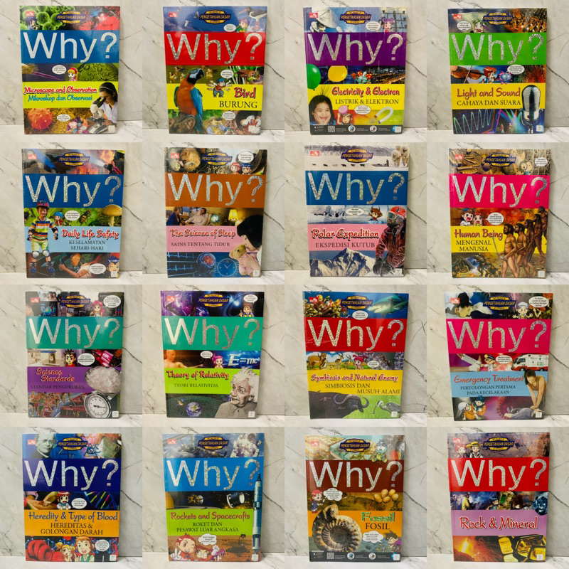 ORIGINAL Komik Why? Seri Pengetahuan Dasar / Social Science / Country / People / Matematika / Educom
