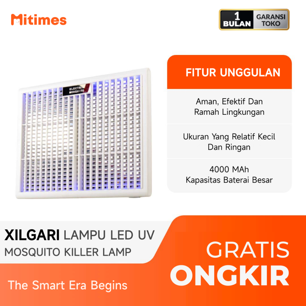 XILGARI 387 Lampu LED UV Anti Nyamuk Mosquito Killer Lamp 4000mAh