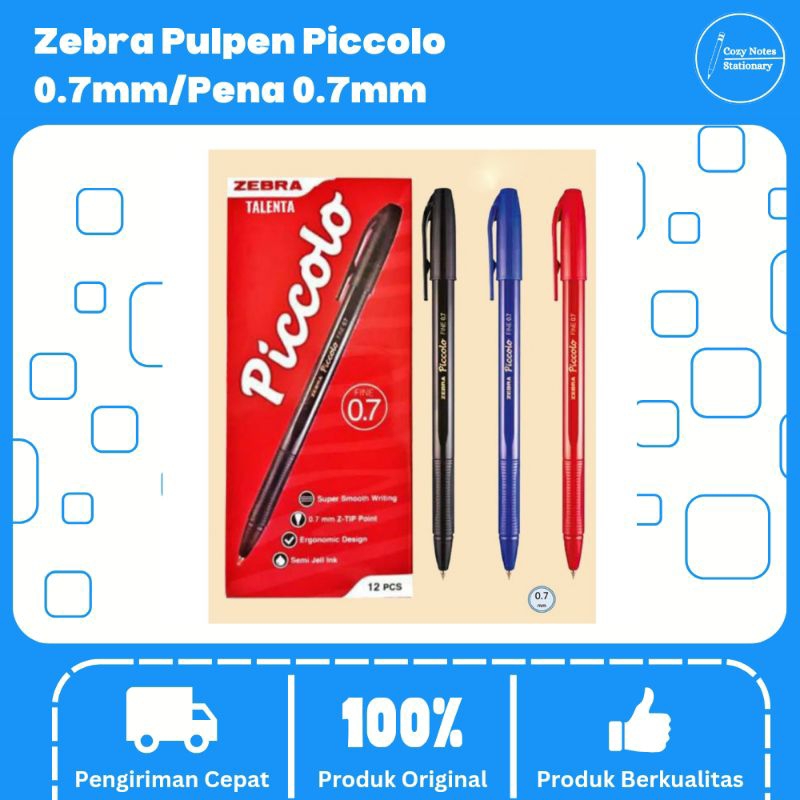 

Zebra Pulpen Piccolo 0.7mm/Pena 0.7mm - Pulpen Sekolah - Pulpen Murah