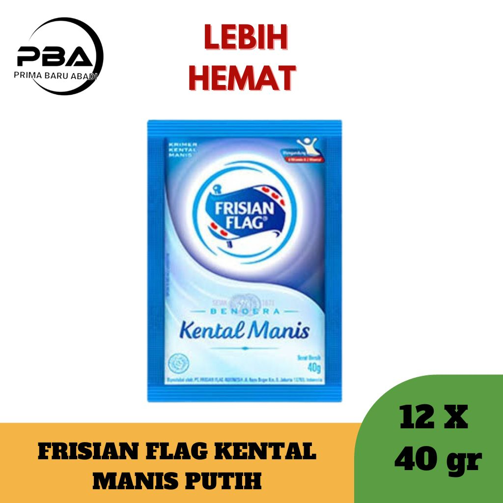 

Frisian Flag Susu Bendera Putih 12 Sachet