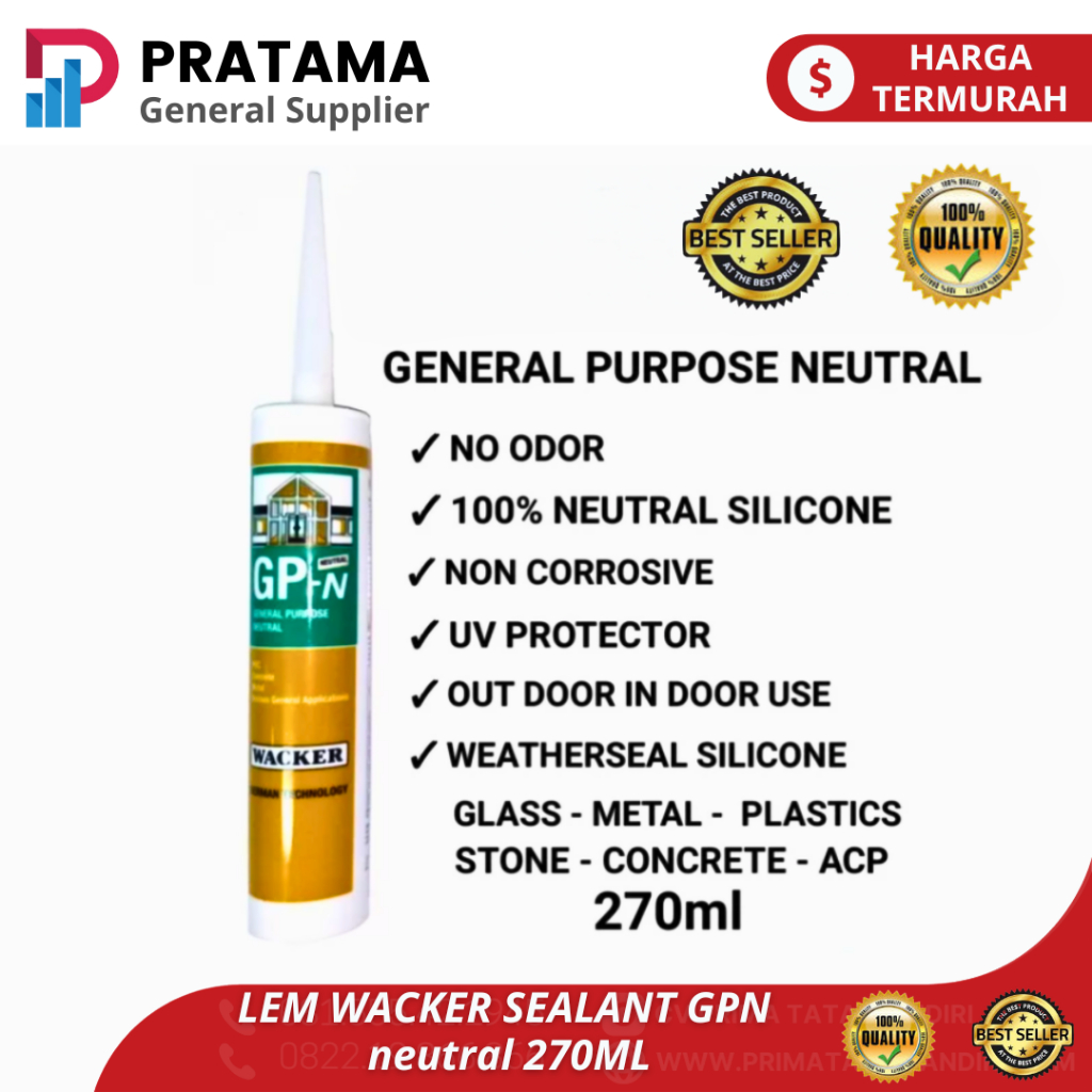 WACKER SEALANT GPN neutral 270ML sealant netral / silicone neutral / surabaya
