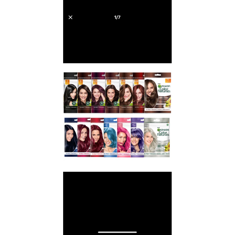 Garnier Hair Color Sachet | Garnier Pewarna Rambut Sachet | Garnier Cat Rambut Sachet | Garnier Semi