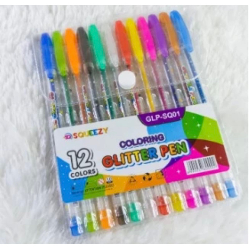 

pen gel GLITTER 12 warna HARGA PROMO