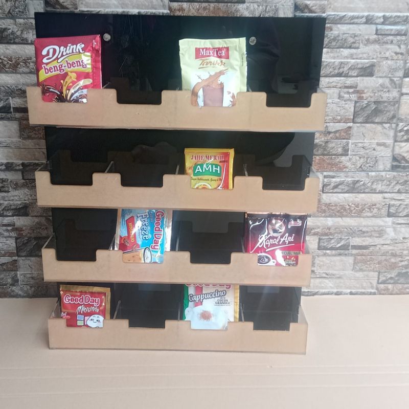 akrilik rak kopi saset