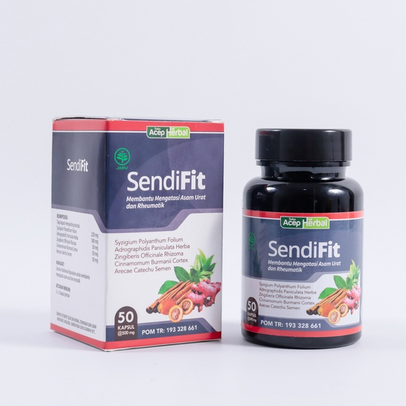 Kaka Herbal - SendiFit Kapsul Untuk Kesehatan Tulang Dan Sendi Obat Asam Urat Dan Rematik Sakit Lutut Nyeri Tumit Jari Tangan Kaku Tremor Syaraf Kejepit Asli 100% BPOM & HALAL MUI Isi 50 Kapsul-5