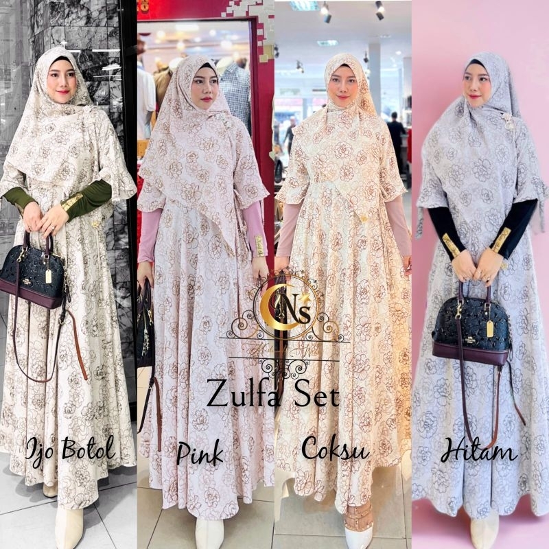 Zulfa dress set pasmina Syari original nais syari