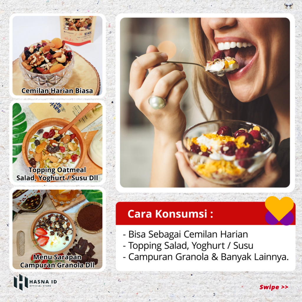 

Ay00! Trail Mix SUPER FOOD Roasted Almond, Walnut, Mede, Apricot, Kuaci, Gojiberry, Cranberry,