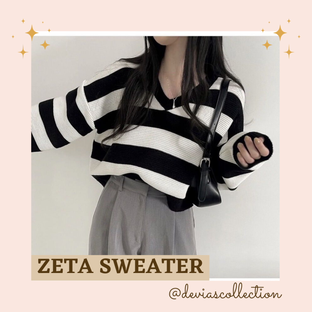 Zeta Knit Sweater Rajut Korea / Sweater Rajut Korea Zeta