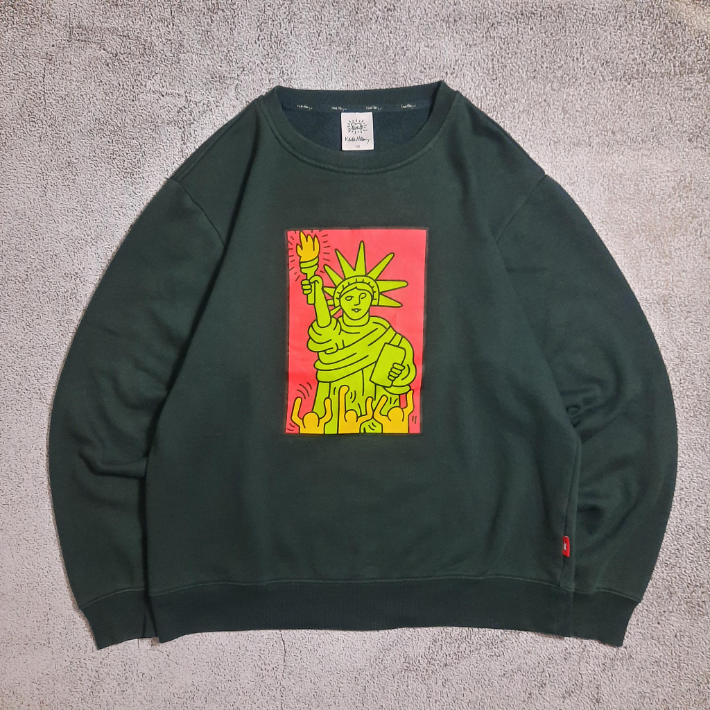 CREWNECK KEITH HARING Hijau Botol