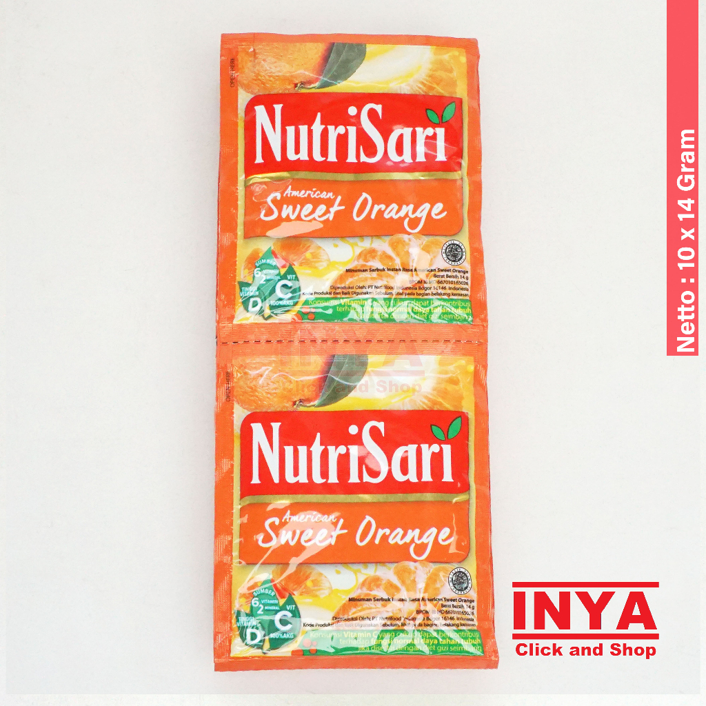 

NutriSari Sweet American Orange 10x14gr Renceng - Minuman Serbuk - Instant Powder Drink